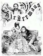 Ilustración del estreno de Die Fledermaus (1874)